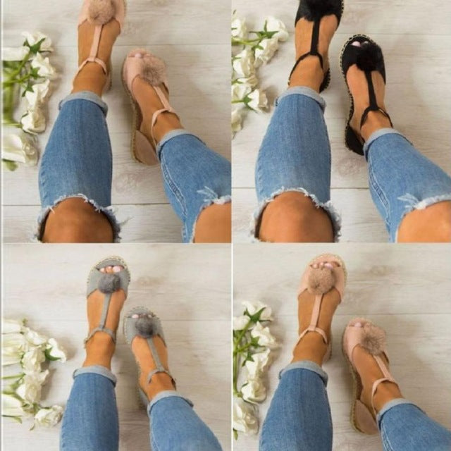 Summer Ladies Leather Shoes Women Sandals Fashion
